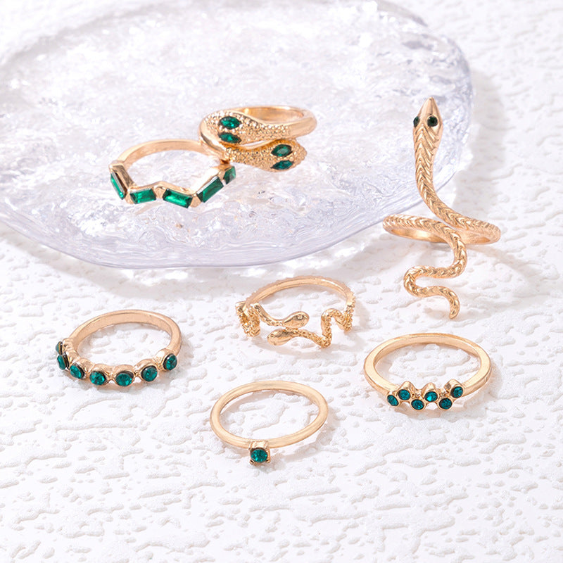Wholesale Geometric irregular fashion ring set